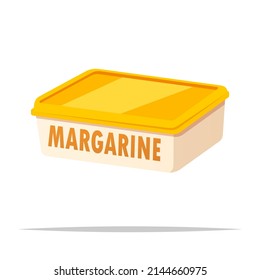 Margarine Tub Vector Isolated Illustration