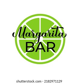 Margarita Bar calligraphy sign. Party bar sign. Vector template for typography poster, banner, flyer, etc.