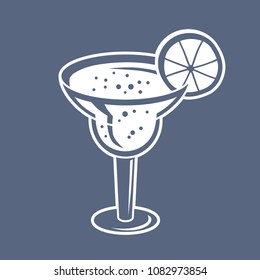 Margarita cocktail flat vector icon