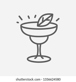 Margarita cocktail icon line symbol. Isolated vector illustration of  icon sign concept for your web site mobile app logo UI design.