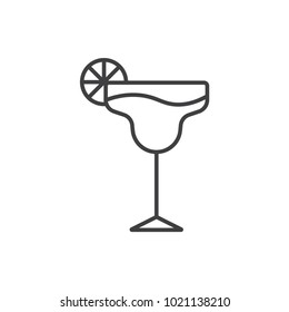 Margarita cocktail line icon.