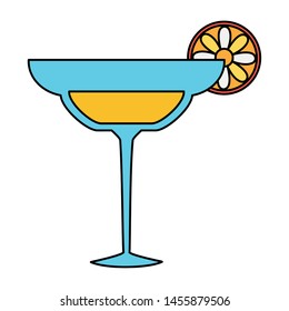 margarita cocktail mexican drink icon vector illustration design