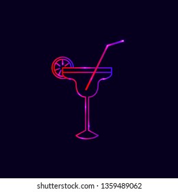 Margarita cocktail on dark background