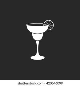 Margarita cocktail sign simple icon on  background