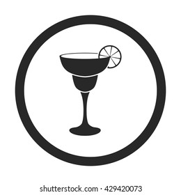 Margarita cocktail sign simple icon on  background