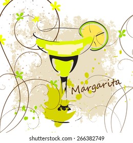 Margarita cocktail sketch