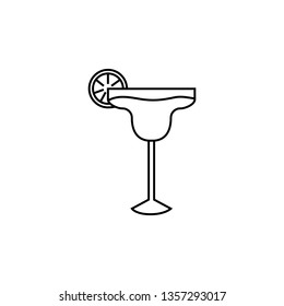 margarita cocktail vector icon on white background 