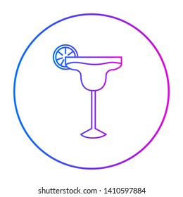 Margarita cocktail vector icon on white background