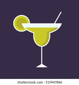 Margarita cocktail. Vector illustration