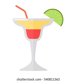 Margarita cocktail vector illustration.