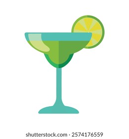 Margarita Cocktail Vector Illustration - Clipart, Line Art, and Cartoon Design for Print