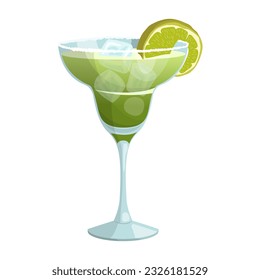 Margarita cocktail. vector illustration on a white background.