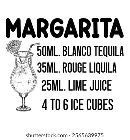 
Margarita Cocktails Recipe T shirt