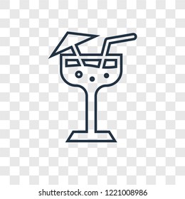 Margarita concept vector linear icon isolated on transparent background, Margarita concept transparency concept in outline style