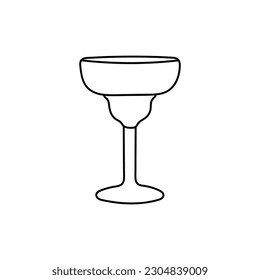 Margarita Glass Cocktail Line Simple Creative Logo