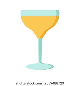 Margarita Glass Icon Illustration with bright color palette in flat design style. Perfect for Mexican-themed designs or celebrations
