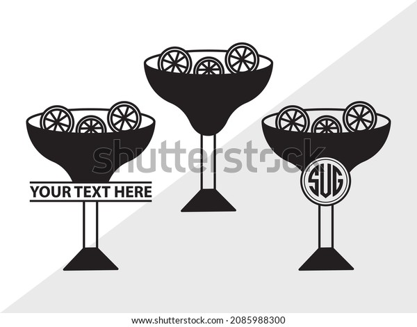 monogram margarita glass