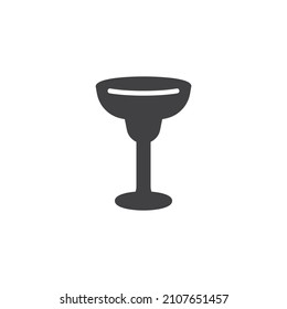 Margarita glass vector icon. filled flat sign for mobile concept and web design. Cocktail glass glyph icon. Symbol, logo illustration. Vector graphics