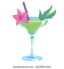 Coquetel verde Margarita. Bebida de verão