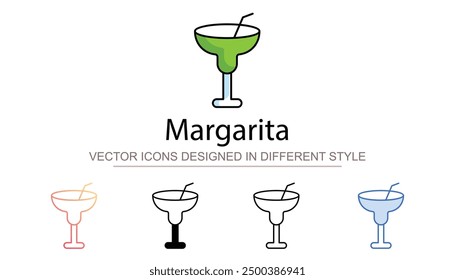 Margarita icon design with white background stock illustration