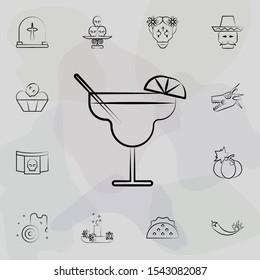 Margarita icon. Dia de muertos icons universal set for web and mobile