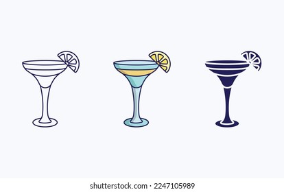Margarita icon drink vector illustration