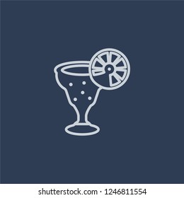 Margarita icon. Margarita linear design concept from Drinks collection. Simple element vector illustration on dark blue background.