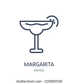 Margarita icon. Margarita linear symbol design from drinks collection. Simple outline element vector illustration on white background