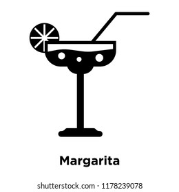 Margarita icon vector isolated on white background, logo concept of Margarita sign on transparent background, filled black symbol