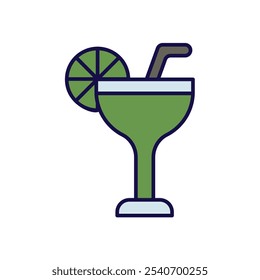 margarita icon with white background vector stock illustration