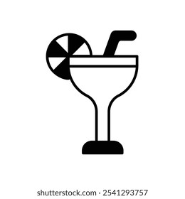 margarita icon with white background vector stock illustration