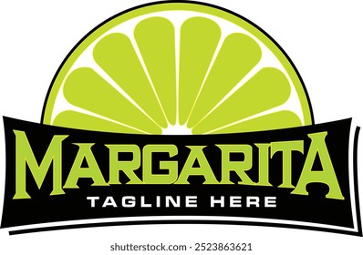 margarita logotipo design com vetor ícone limão