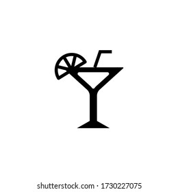 Margarita vector icon in black solid flat design icon isolated on white background