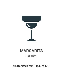 Margarita vector icon on white background. Flat vector margarita icon symbol sign from modern drinks collection for mobile concept and web apps design.