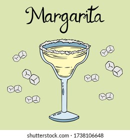 Margarita vector illustration , abstract background