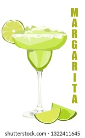 Margarita vector illustration, drink,cocktail