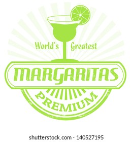 Margaritas grunge rubber stamp on white background, vector illustration