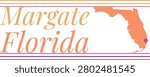 Margate Florida City Marked On Map