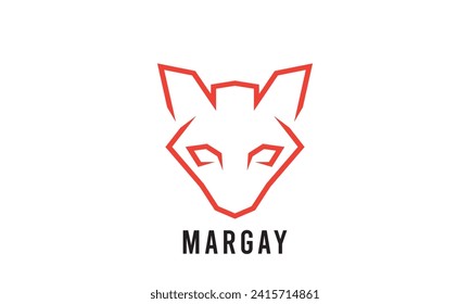 Margay cat animal vector logo