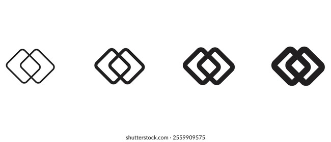 Marge icon vector set illustration flat icon.