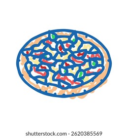 margherita pizza italiano cozinha ícone doodle esboço vetor. margherita pizza italiano cozinha sinal. símbolo isolado ilustração