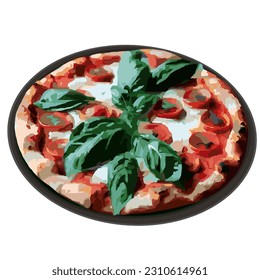 Margherita Pizza, Tomato sauce, mozzarella cheese, basil leaves, Olive oil, Tomato, Mozzarella, Basil, Thin Crust, Italian, Traditional, Simple, Authentic, Neapolitan, Oven-baked, Delicious