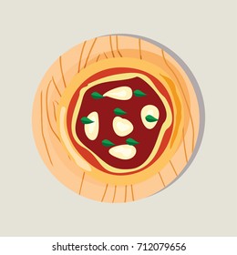 margherita pizza vector illustration 