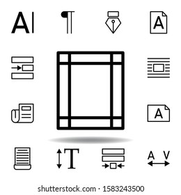 margin icon. Can be used for web, logo, mobile app, UI, UX
