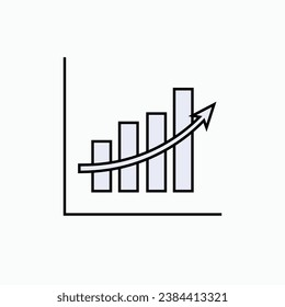 Margin Icon. Increase Revenue Symbol -  Vector Logo Template. 