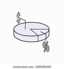 Margin Icon. Proportion Symbol -  Vector Logo Template. 