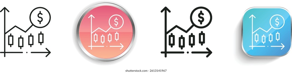 margin icon. Thin Linear, Regular and Button Style Design Isolated On White Background