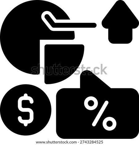 Margin Trading Black Icon Design