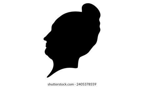 Marguerite Gardiner, Countess of Blessington, black isolated silhouette