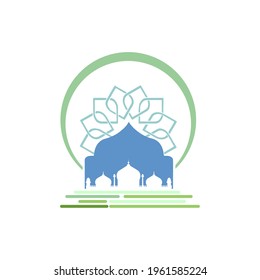 marhaban ya ramadan with mosque